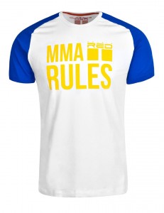 Tričko Double Red MMA Rules Blue/White