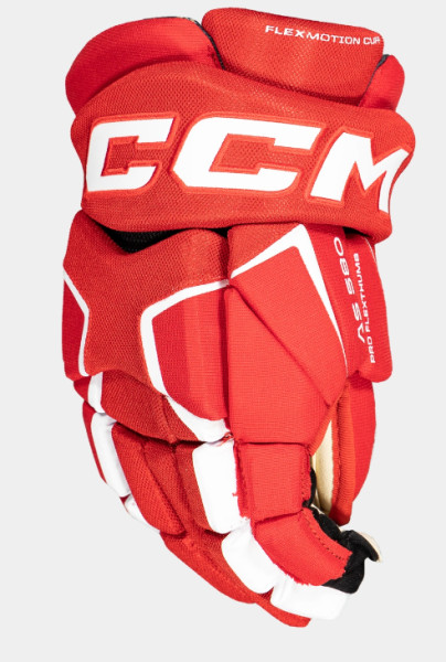 Hokejové Rukavice CCM HG Tacks AS 580 Junior Red/White