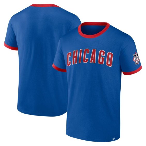 Tričko MLB Chicago Cubs Fundamental SS Biblend Ringer Tee