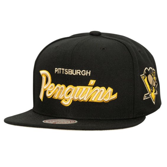 Snapback Pittsburgh Penguins Cream Script Snapback