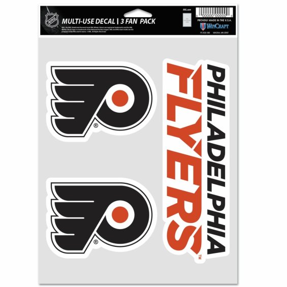 Samolepky Philadelphia Flyers WinCraft NHL Multi Use 3 Fan Pack