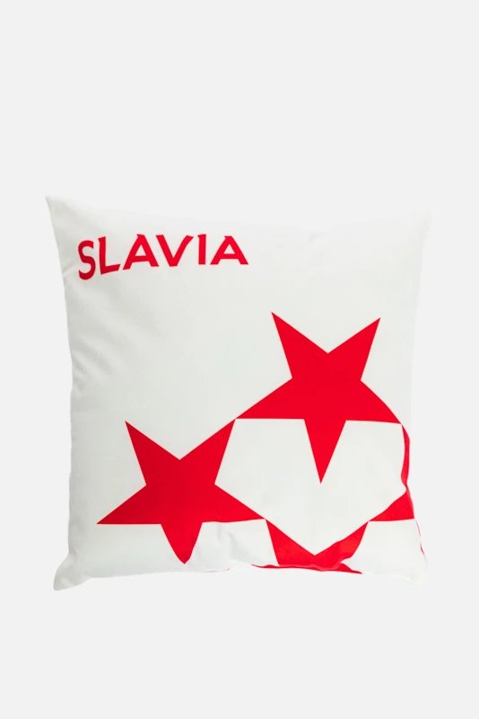 Polštář Slavia Praha Hvězdy Bílá