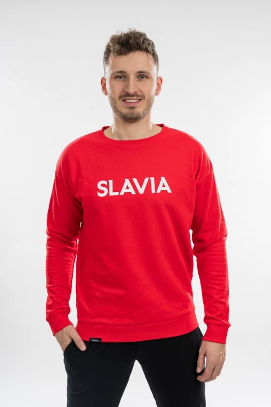 Mikina Slavia Praha Essential Červená