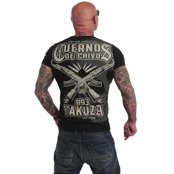 Tričko Yakuza Cuernos De Chivo Skull POŠKOZENÉ