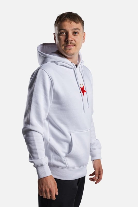 Mikina Hoodie Slavia Praha Red and White Unisex