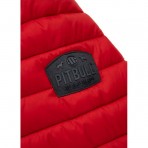 Zimní Bunda od značky PitBull West Coast v červené barvě na zip.	